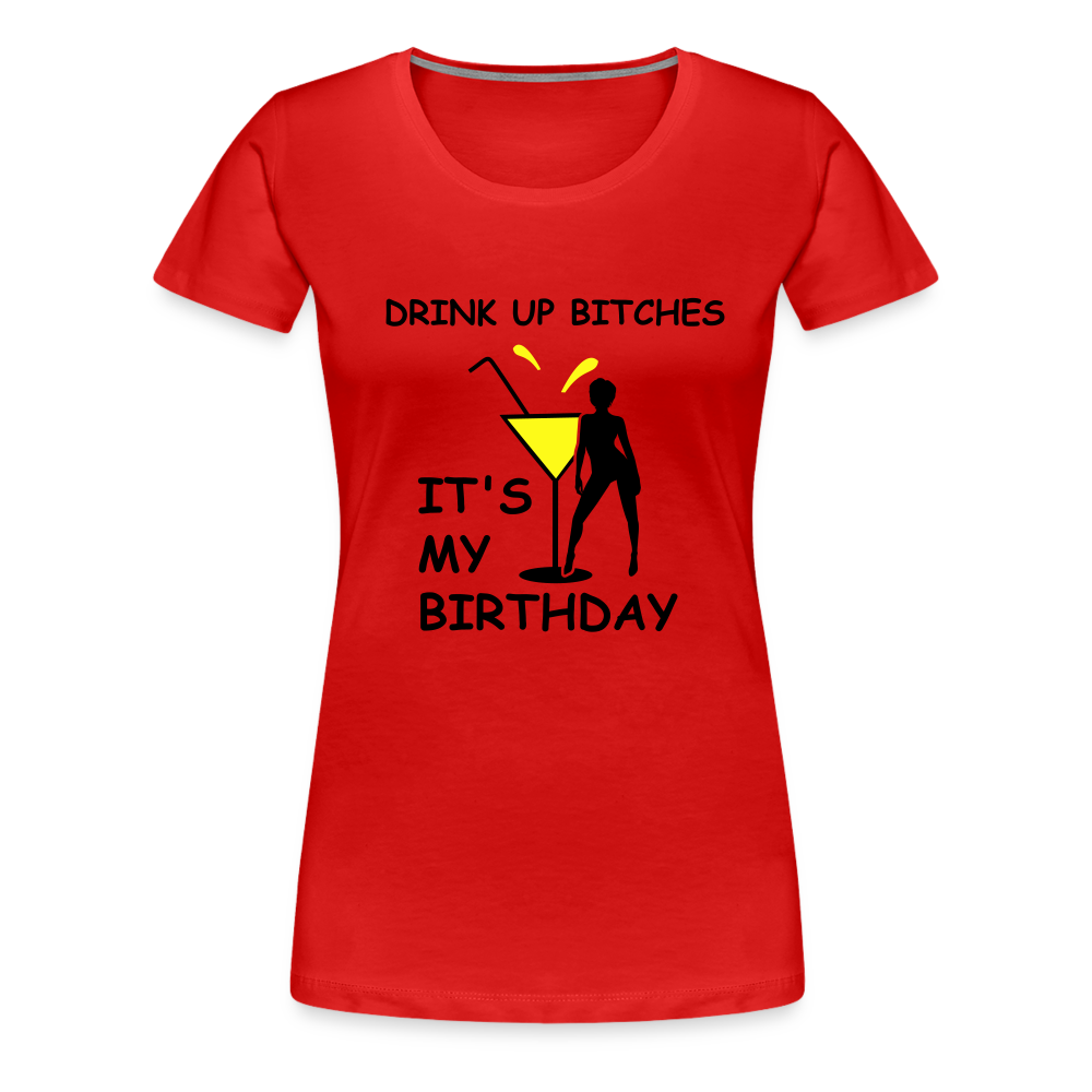 HAPPY BIRTHDAY Women’s Premium T-Shirt - red
