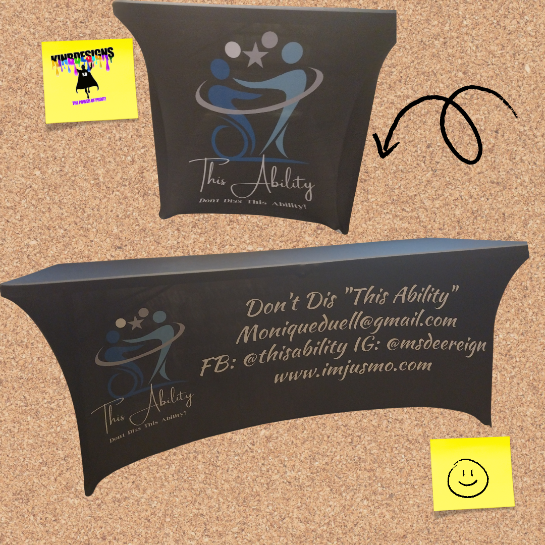 Personalized 6-foot Logo Tablecloth