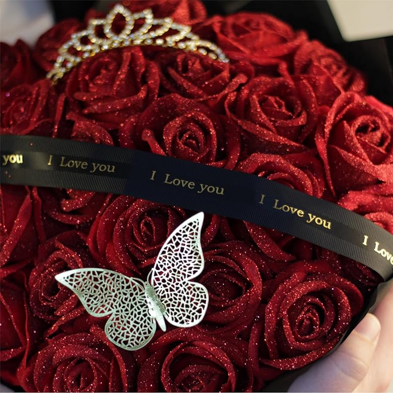 Artificial Glitter Roses