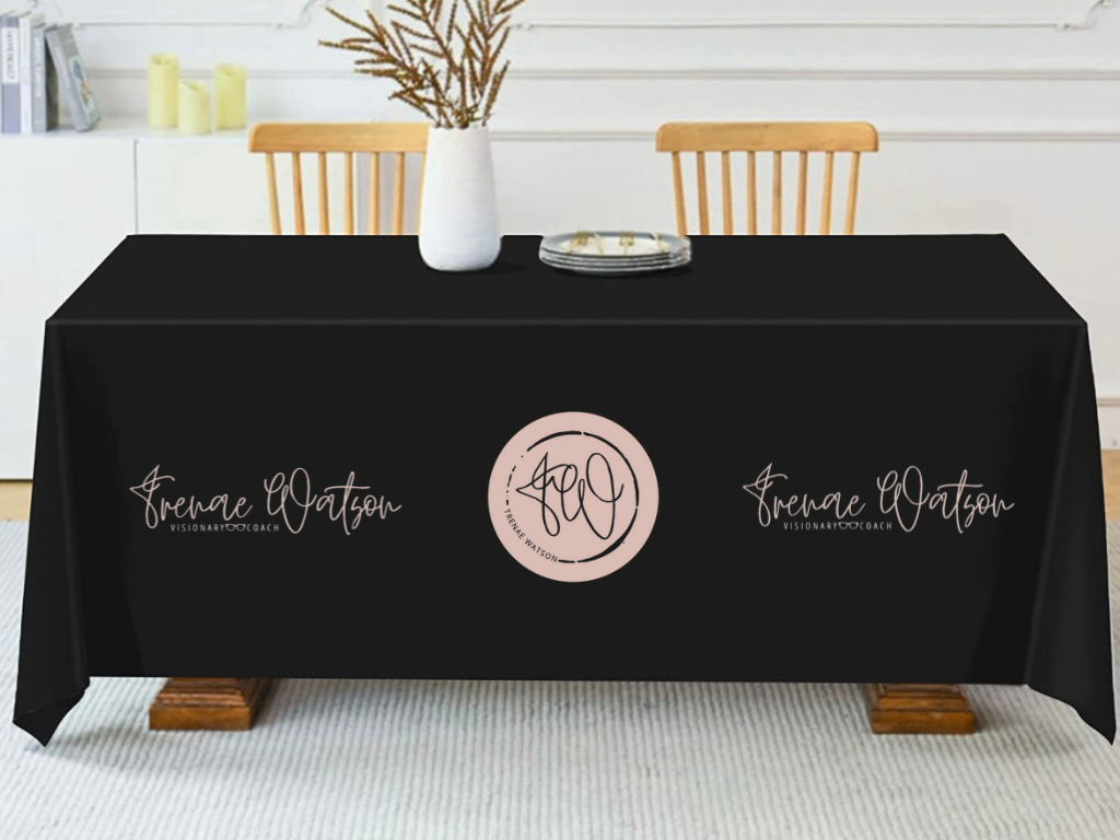 Personalized 6-foot Logo Tablecloth