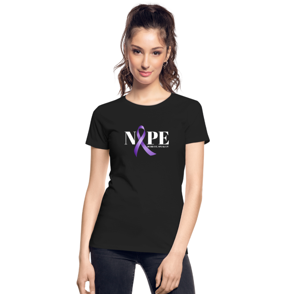 NOPE TO DOMESTIC VIOLENCE Women’s Premium Organic T-Shirt - black