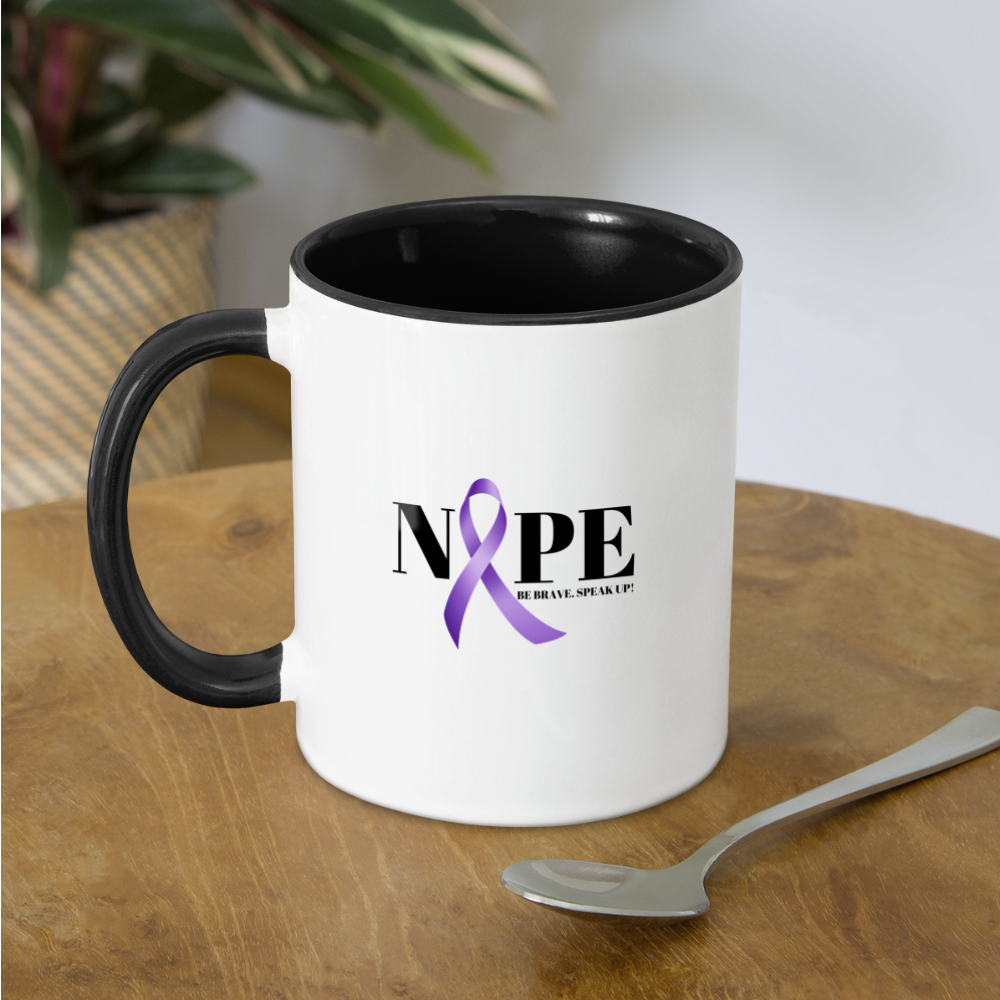 NOPE Contrast Coffee Mug - white/black