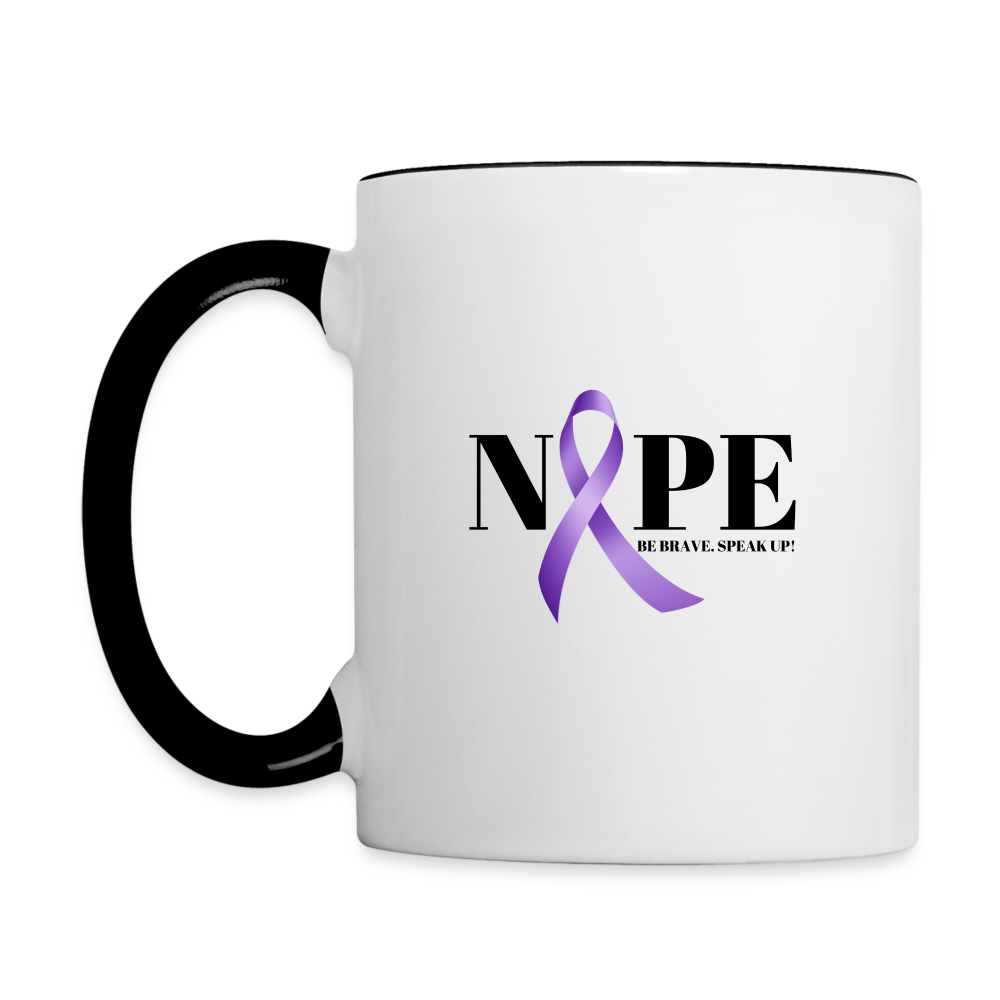 NOPE Contrast Coffee Mug - white/black