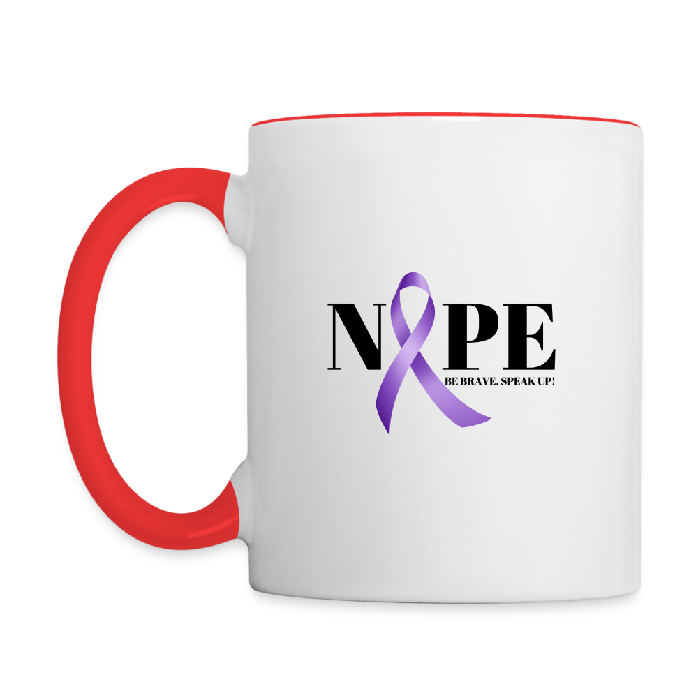 NOPE Contrast Coffee Mug - white/red