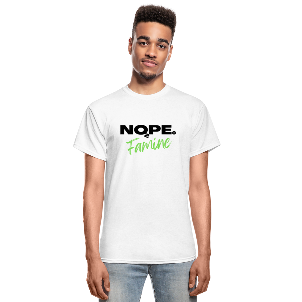 STANDING STRONG NOPE TO FAMINE Gildan Ultra Cotton Adult T-Shirt - white