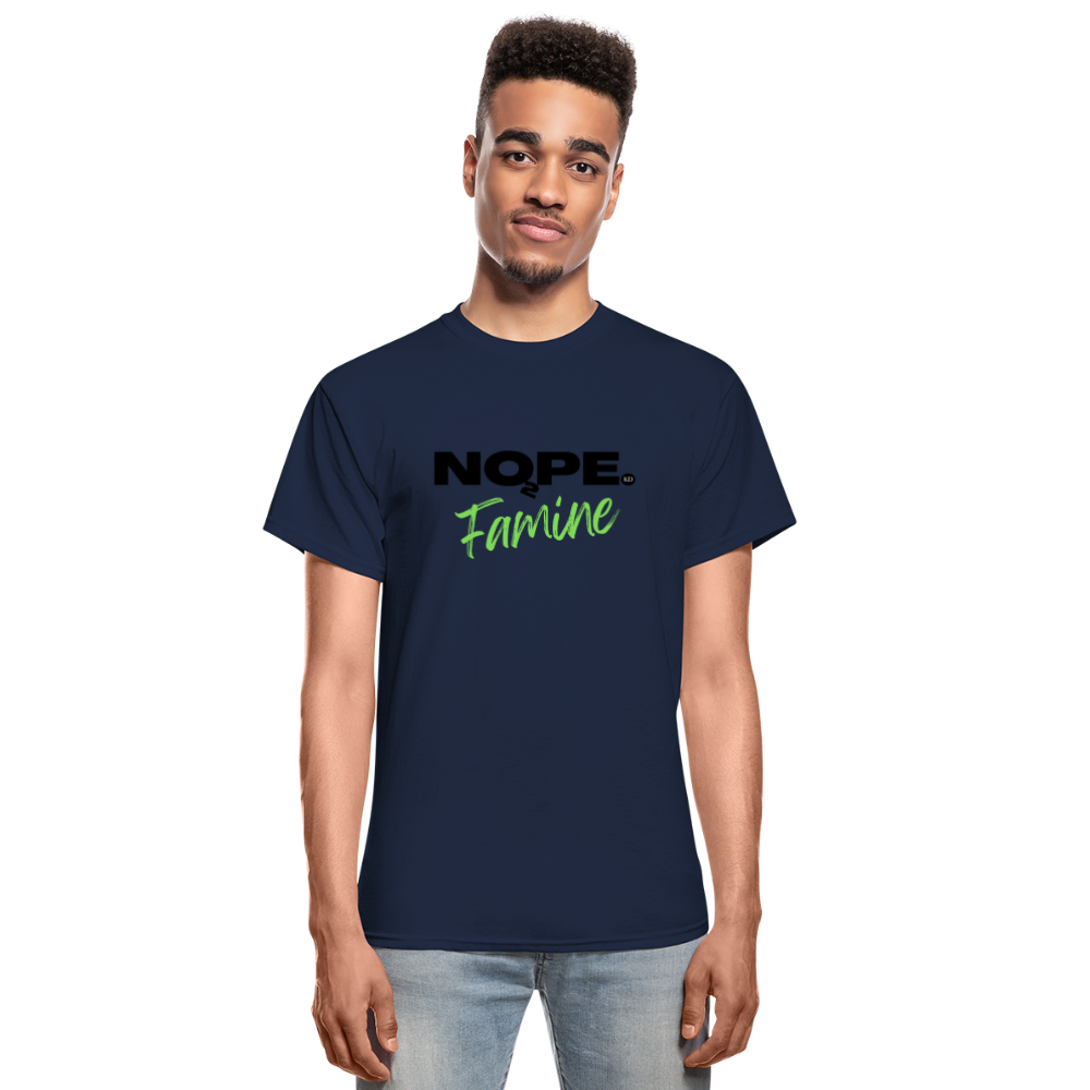 STANDING STRONG NOPE TO FAMINE Gildan Ultra Cotton Adult T-Shirt - navy