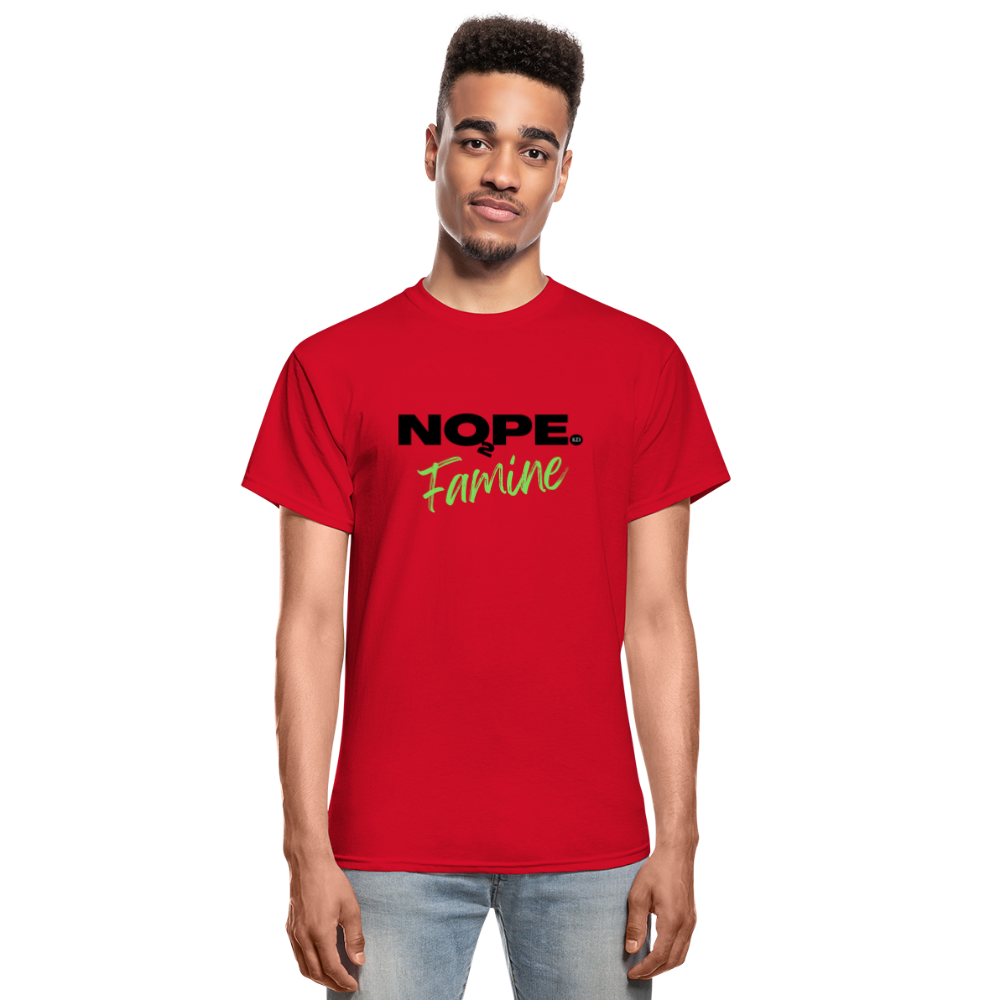 STANDING STRONG NOPE TO FAMINE Gildan Ultra Cotton Adult T-Shirt - red