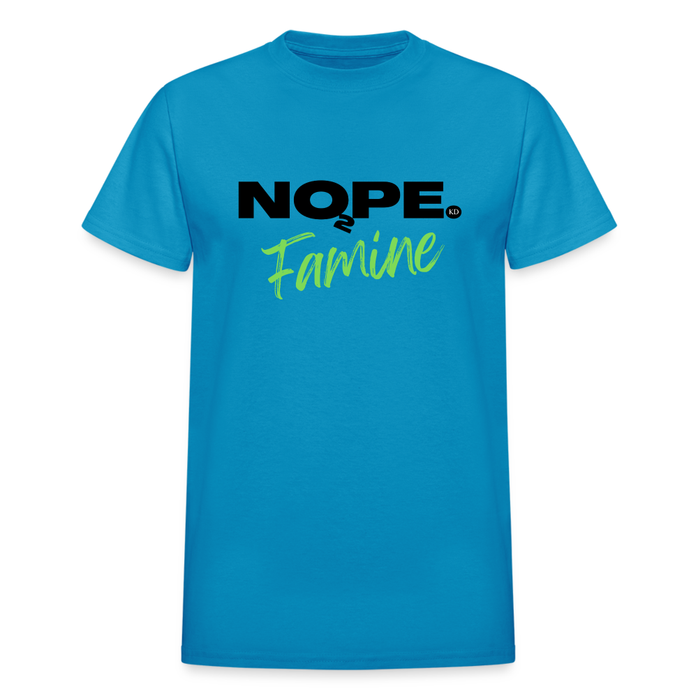 STANDING STRONG NOPE TO FAMINE Gildan Ultra Cotton Adult T-Shirt - turquoise