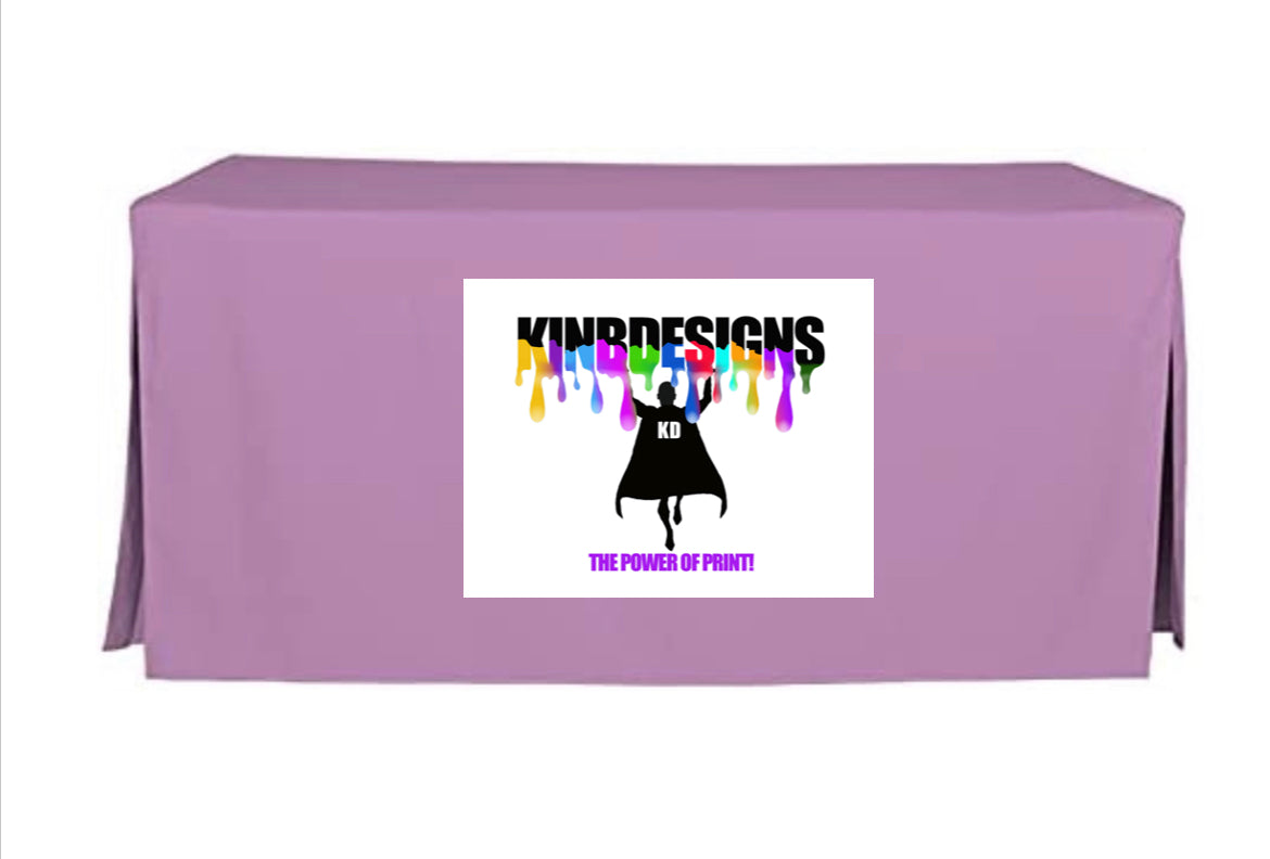 Personalized 6-foot Logo Tablecloth