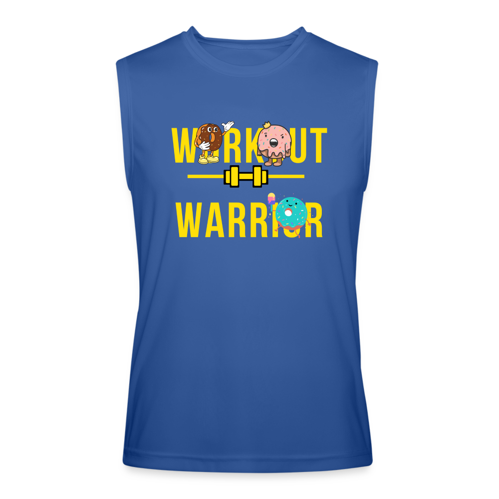WORKOUT WARRIOR Men’s Performance Sleeveless Shirt - royal blue