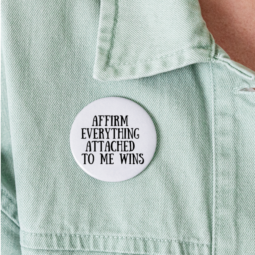 I AM A WINNER Buttons large 2.2'' (5-pack) - white