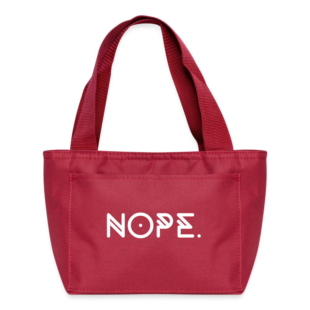 NOPE. Lunch Bag - red