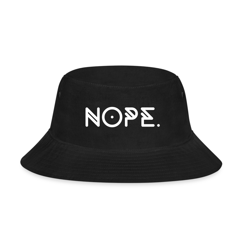 NOPE. Bucket Hat - black