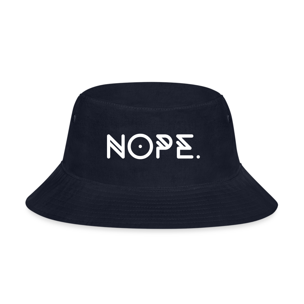 NOPE. Bucket Hat - navy