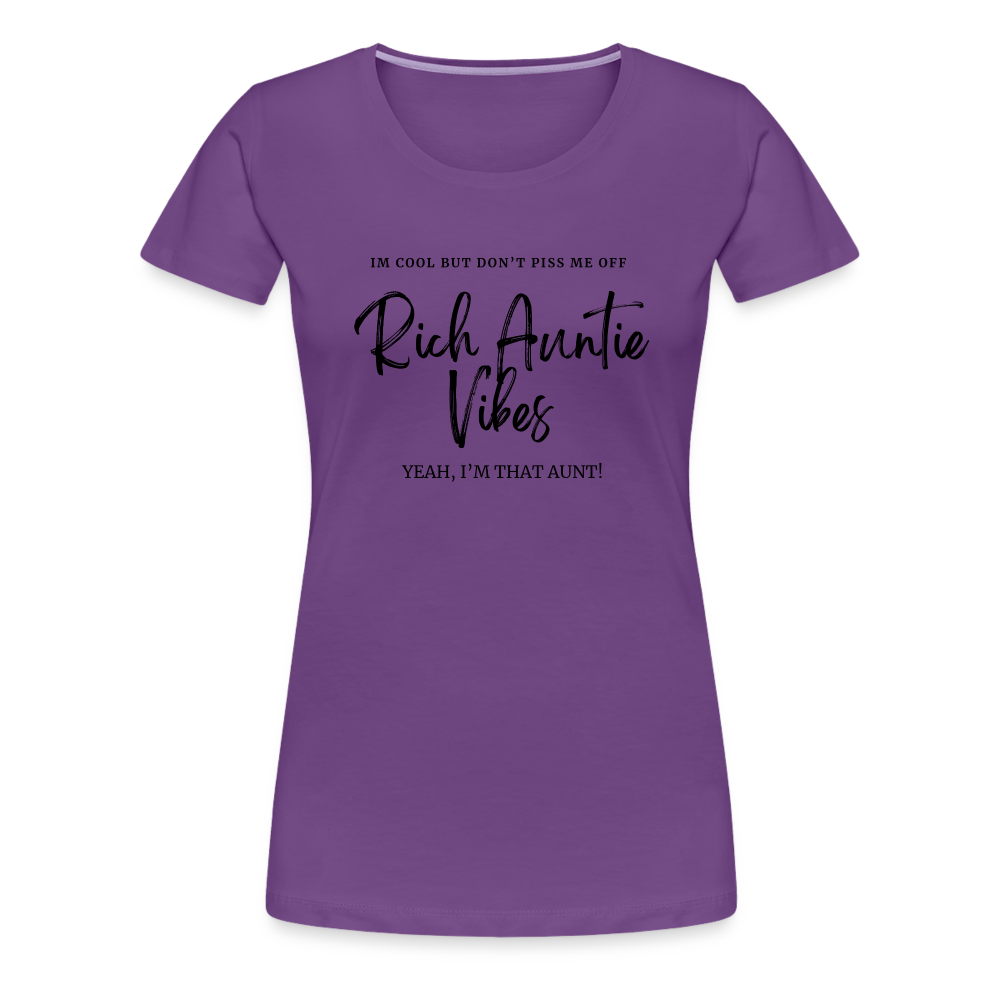 RICH AUNTIE VIBES Women’s Premium T-Shirt - purple