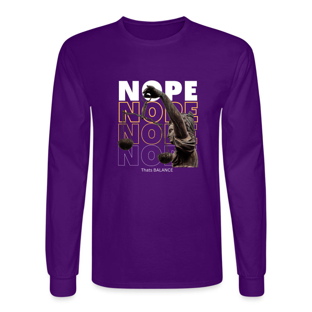 NOPE. is BALANCE Men's Long Sleeve T-Shirt - purple