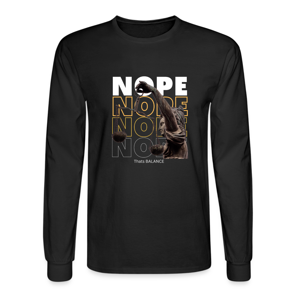 NOPE. is BALANCE Men's Long Sleeve T-Shirt - black
