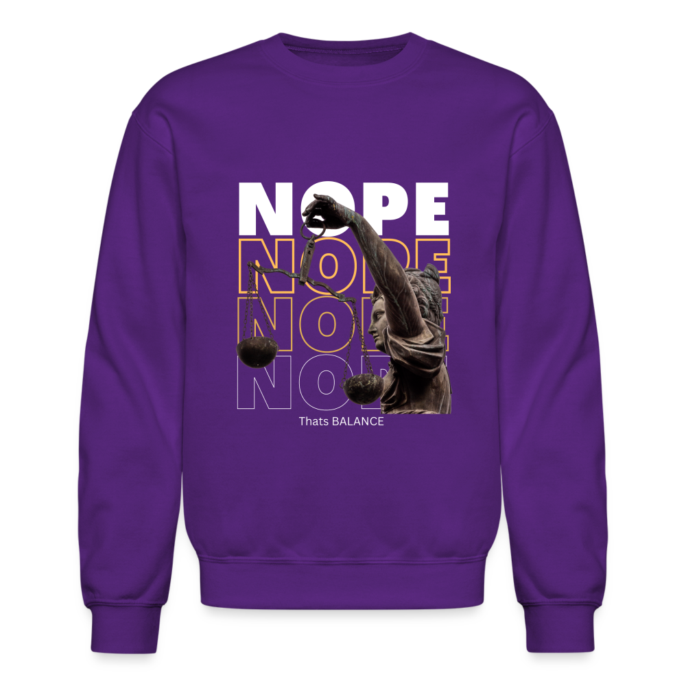 NOPE. is Balance Crewneck Sweatshirt - purple