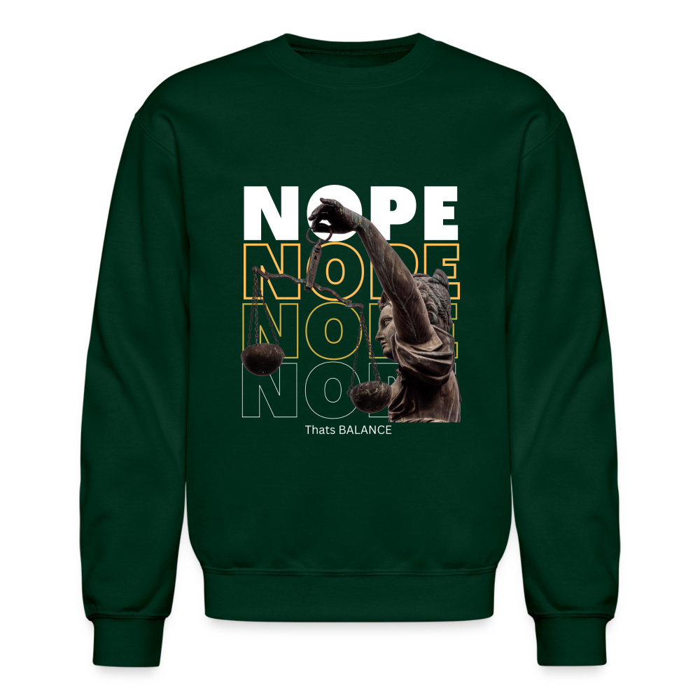 NOPE. is Balance Crewneck Sweatshirt - forest green