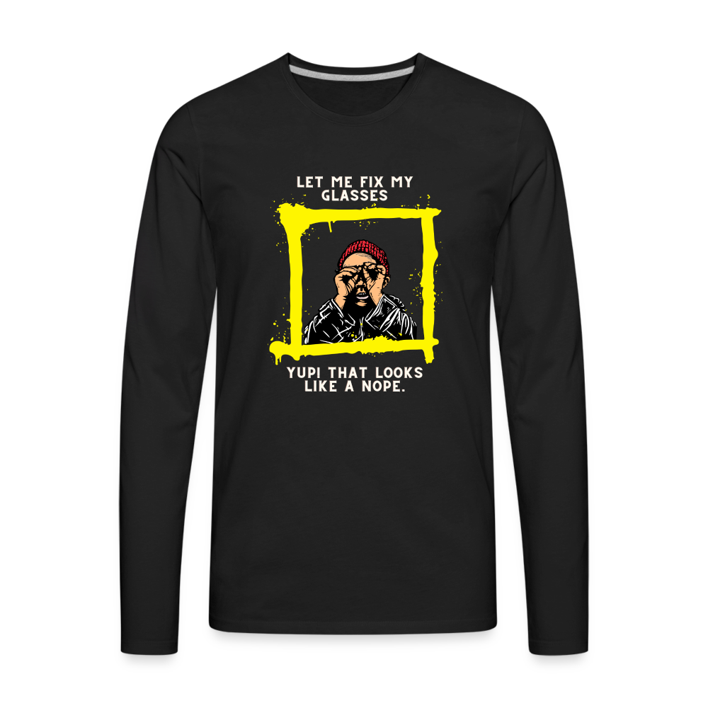 NOPE. Men's Premium Long Sleeve T-Shirt - black