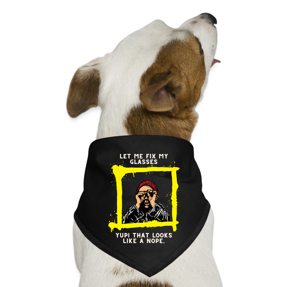 NOPE. Dog Bandana - black