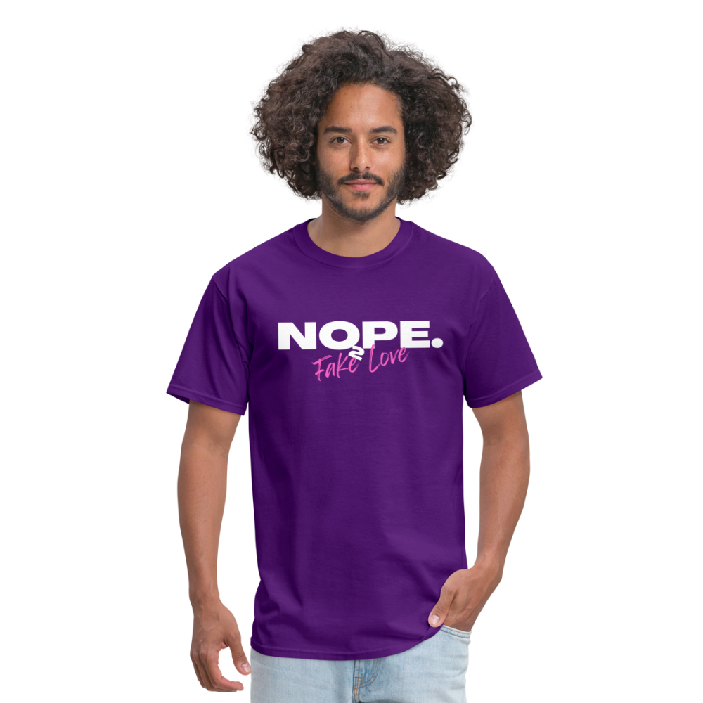 NOPE. TO FAKE LOVE Unisex Classic T-Shirt - purple