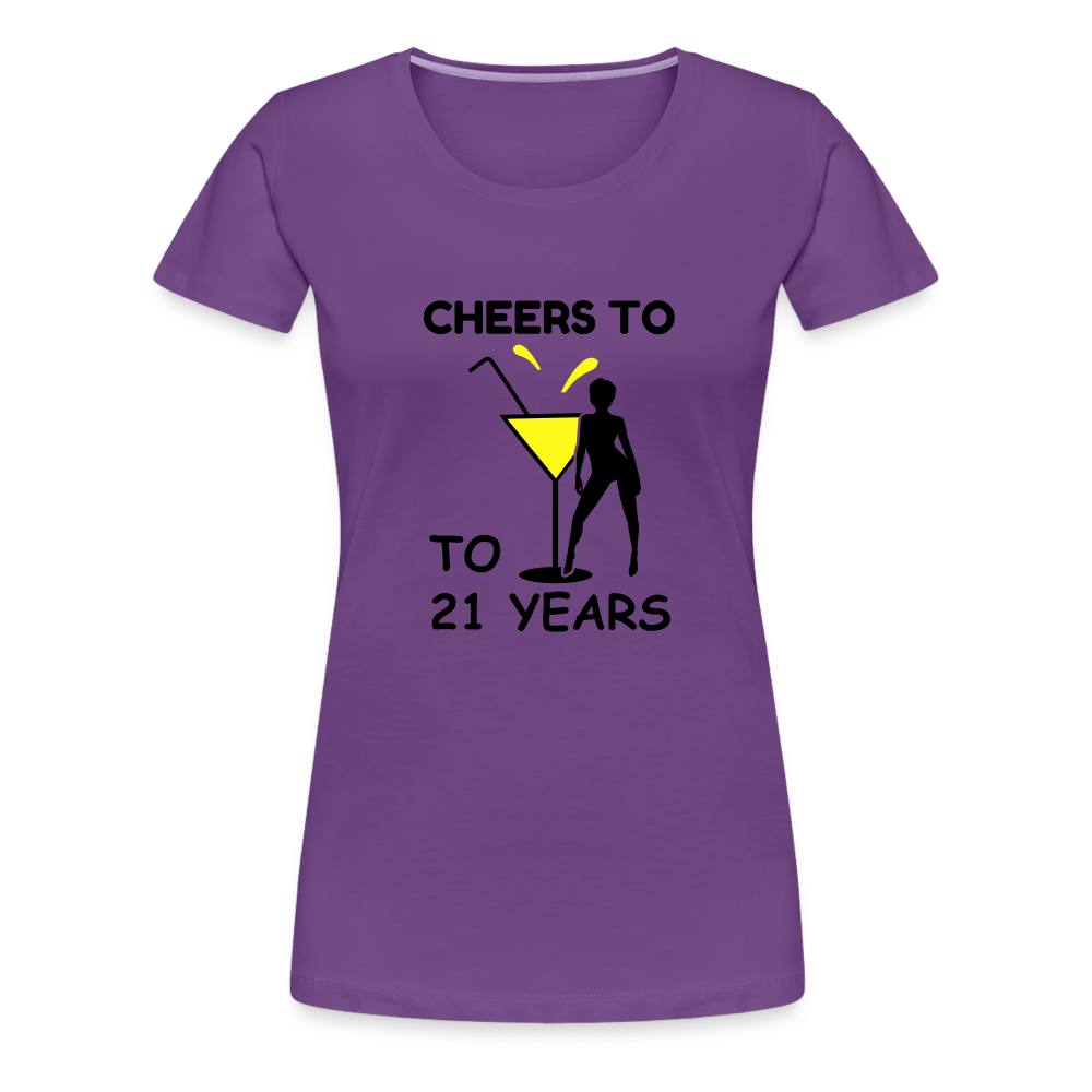 21ST BIRTHDAY Women’s Premium T-Shirt - purple