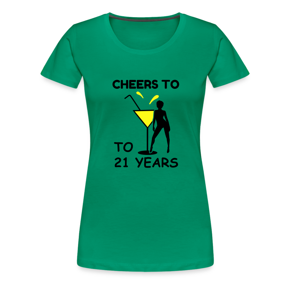 21ST BIRTHDAY Women’s Premium T-Shirt - kelly green