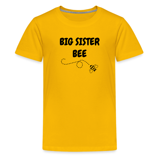 Big Sisiter Bee Kids' Premium T-Shirt - sun yellow