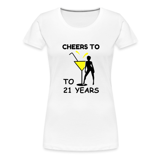 21ST BIRTHDAY Women’s Premium T-Shirt - white