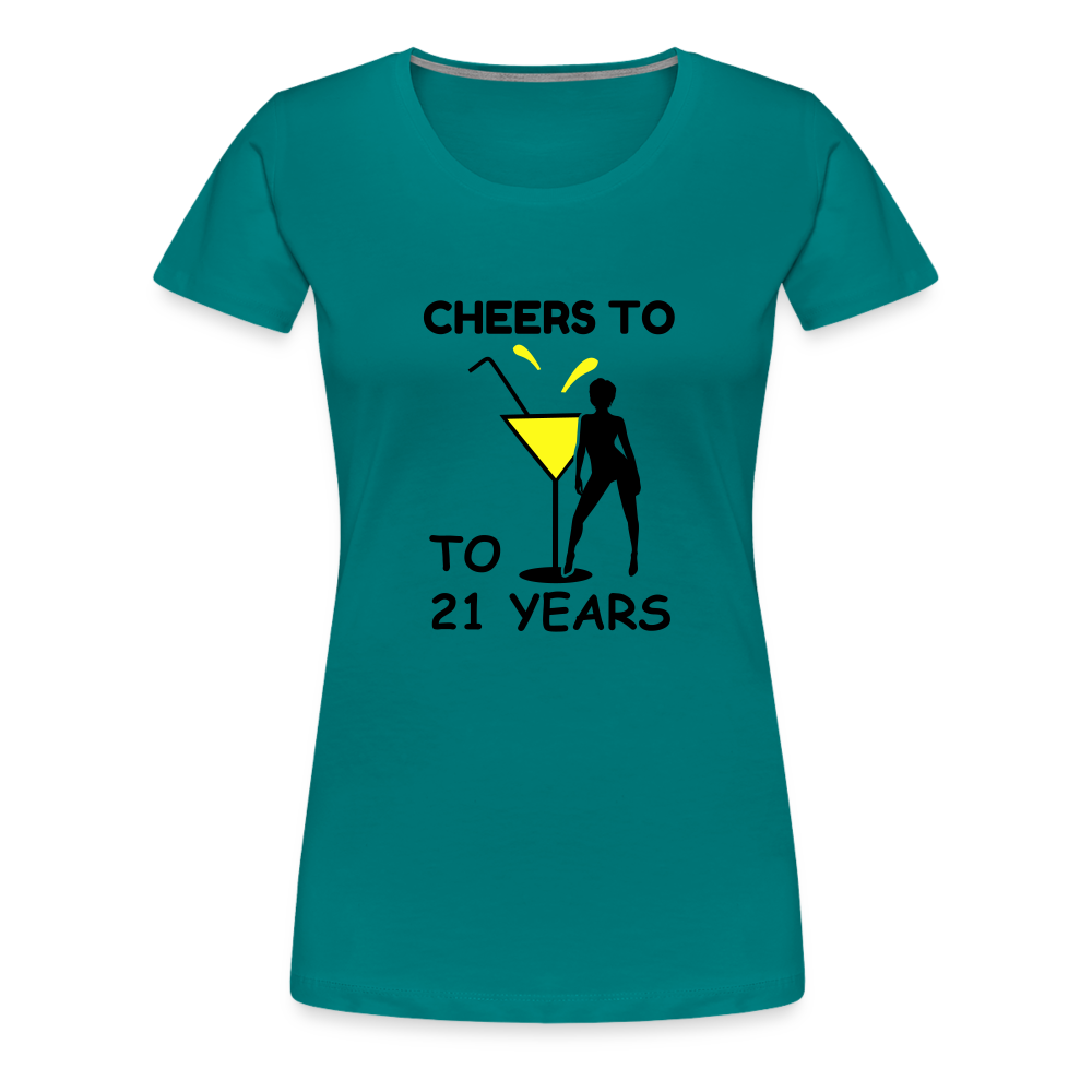 21ST BIRTHDAY Women’s Premium T-Shirt - teal