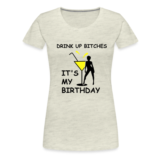 HAPPY BIRTHDAY Women’s Premium T-Shirt - heather oatmeal