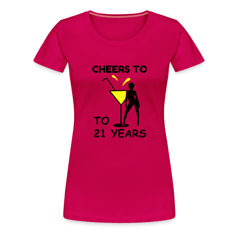 21ST BIRTHDAY Women’s Premium T-Shirt - dark pink