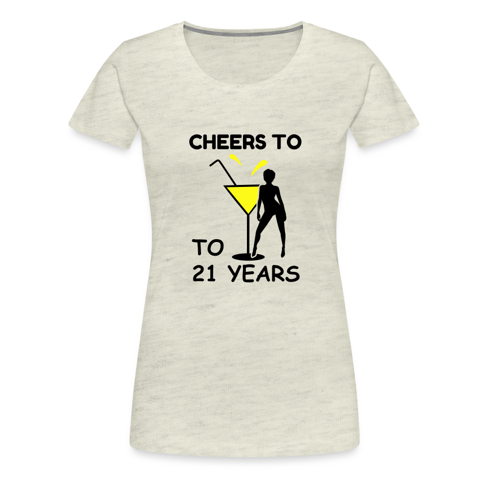 21ST BIRTHDAY Women’s Premium T-Shirt - heather oatmeal