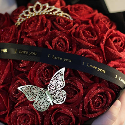 Artificial Glitter Roses