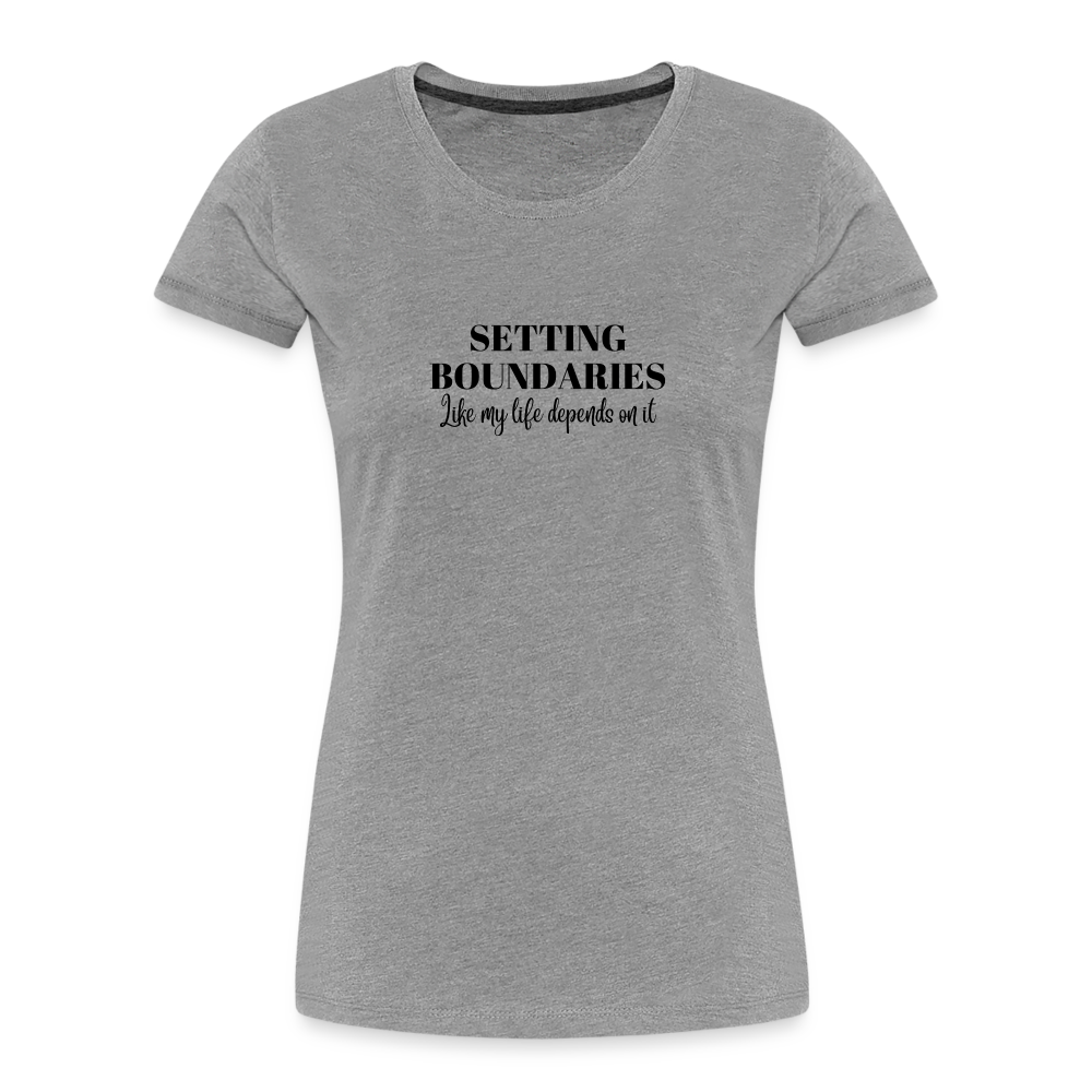 BOUNDARIES ARE NECCESSARY Women’s Premium Organic T-Shirt - heather gray
