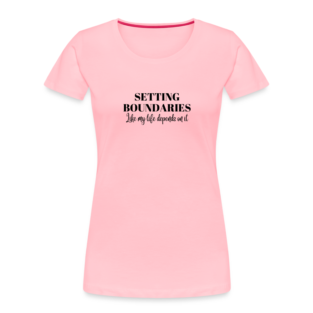 BOUNDARIES ARE NECCESSARY Women’s Premium Organic T-Shirt - pink