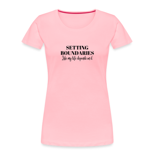 BOUNDARIES ARE NECCESSARY Women’s Premium Organic T-Shirt - pink