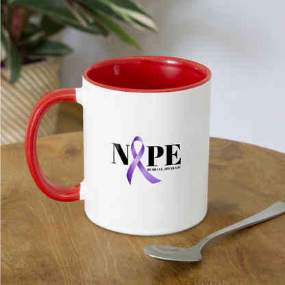 NOPE Contrast Coffee Mug - white/red