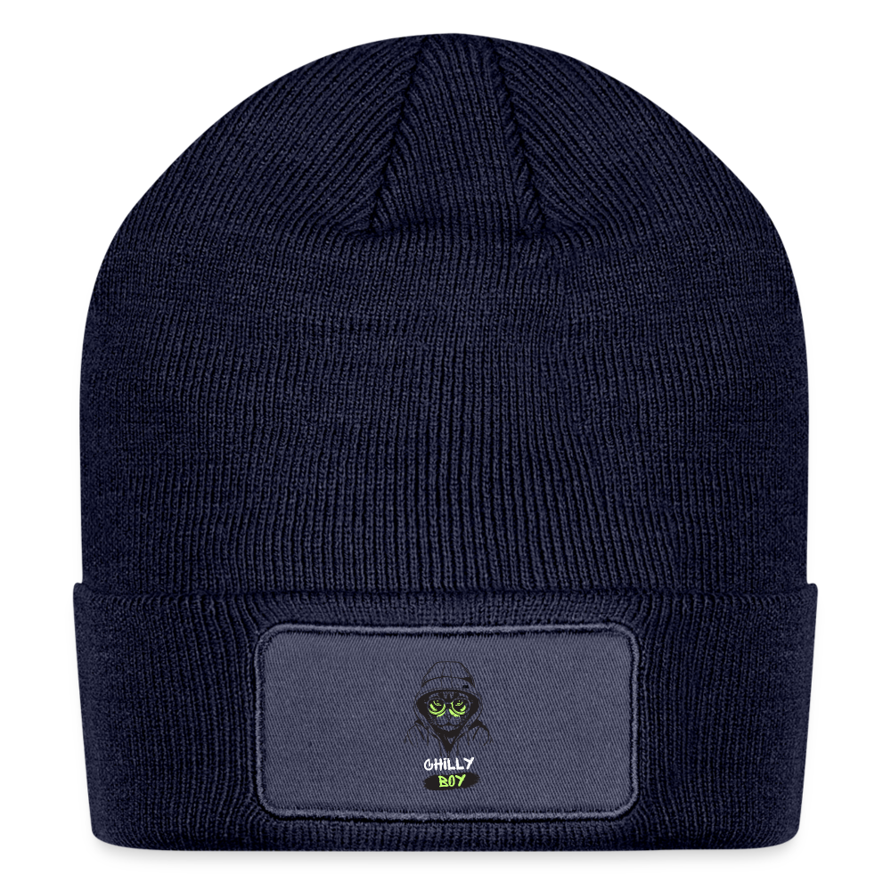 Chilly Boy Patch Beanie - navy