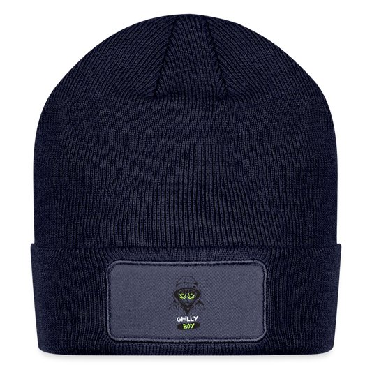 Chilly Boy Patch Beanie - navy