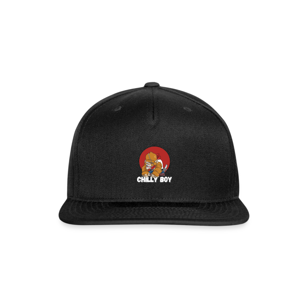 Chilly Boy Snapback Baseball Cap - black