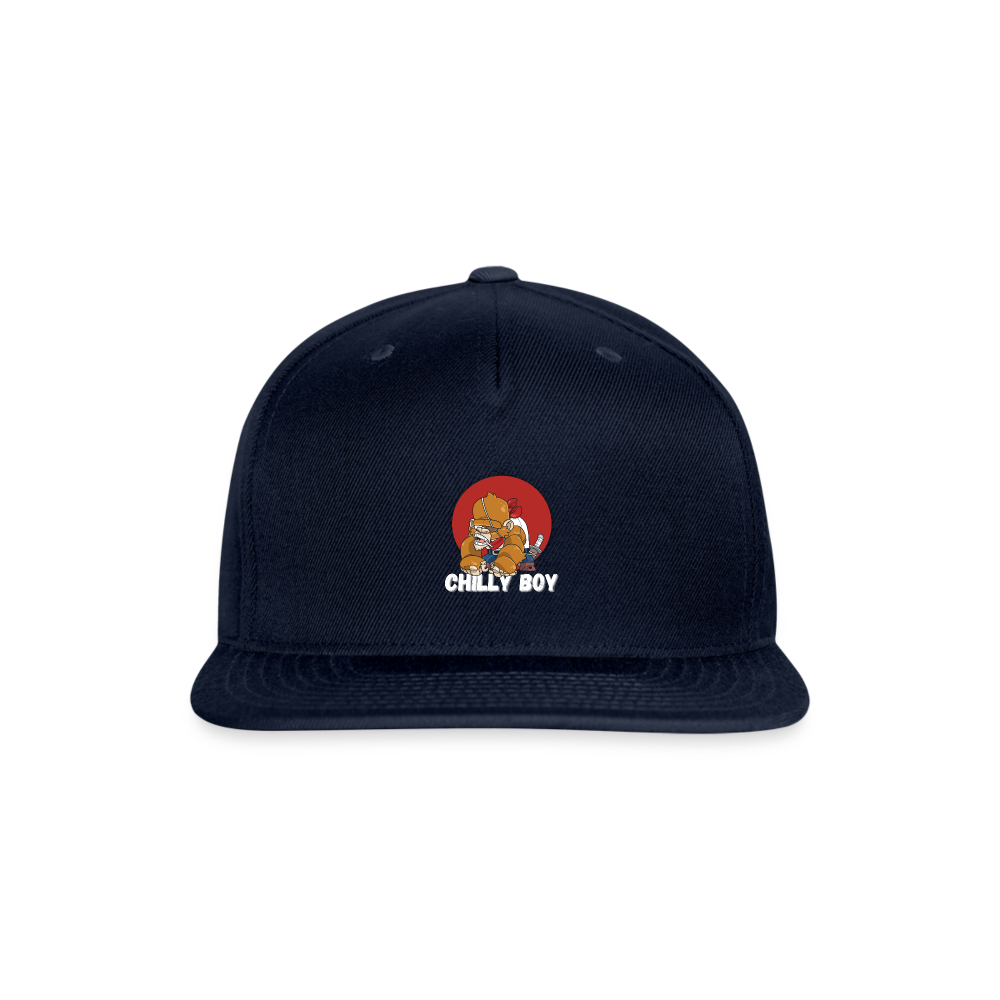 Chilly Boy Snapback Baseball Cap - navy