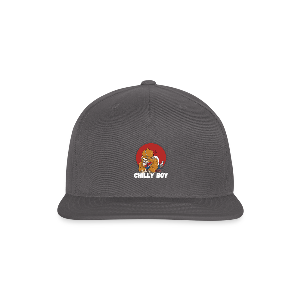 Chilly Boy Snapback Baseball Cap - dark grey