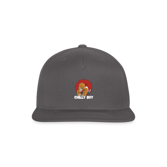 Chilly Boy Snapback Baseball Cap - dark grey