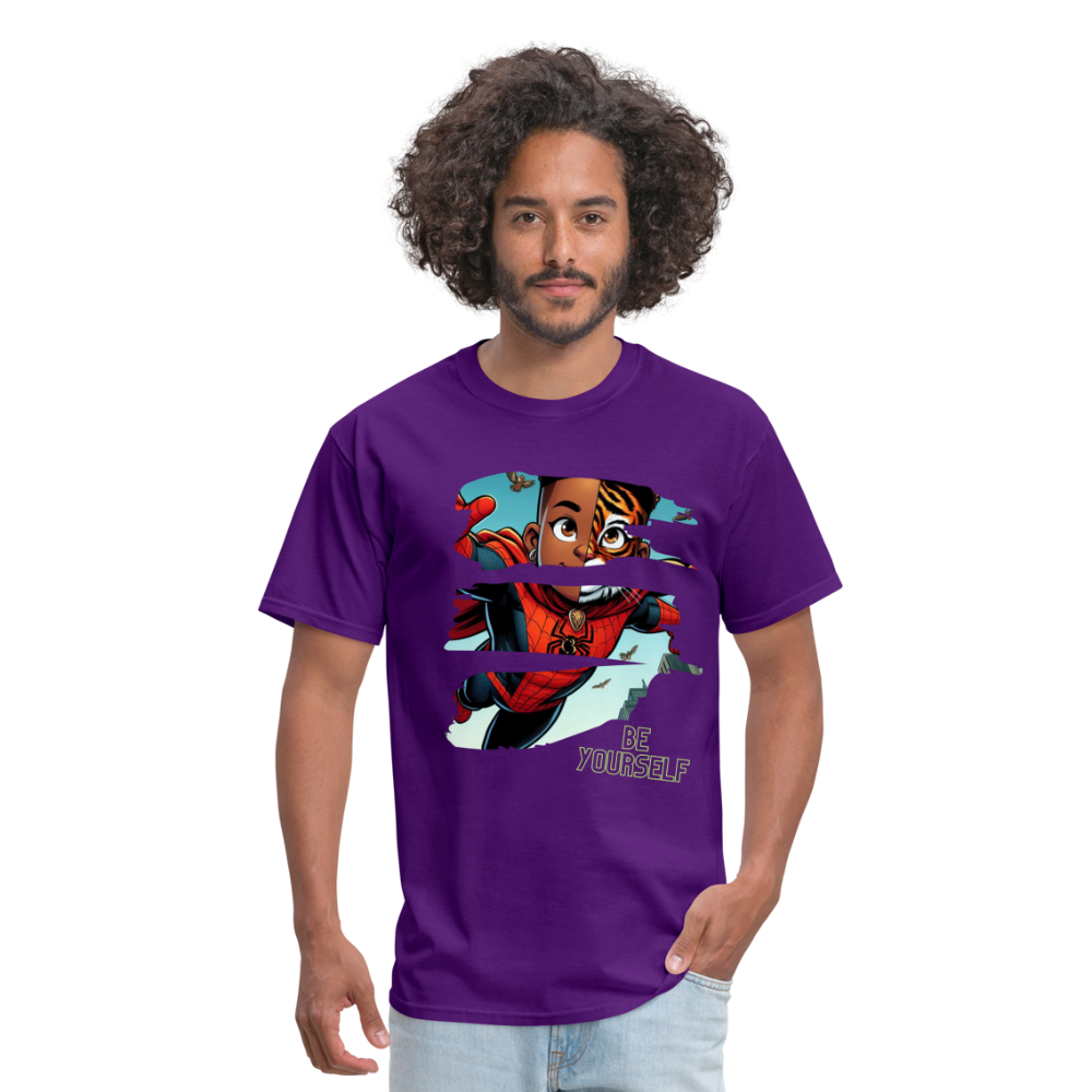 Be brave ! Men shirt - purple