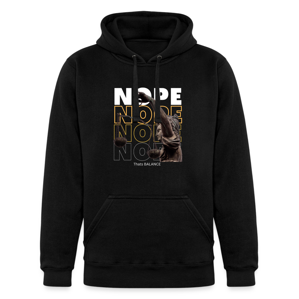 NOPE. IS BALANCE Unisex Heavyweight Hoodie - black