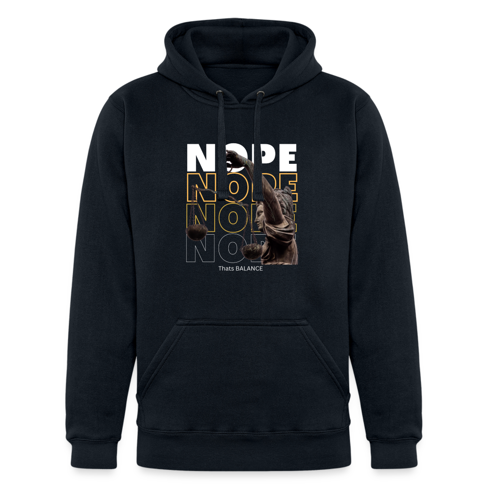 NOPE. IS BALANCE Unisex Heavyweight Hoodie - navy