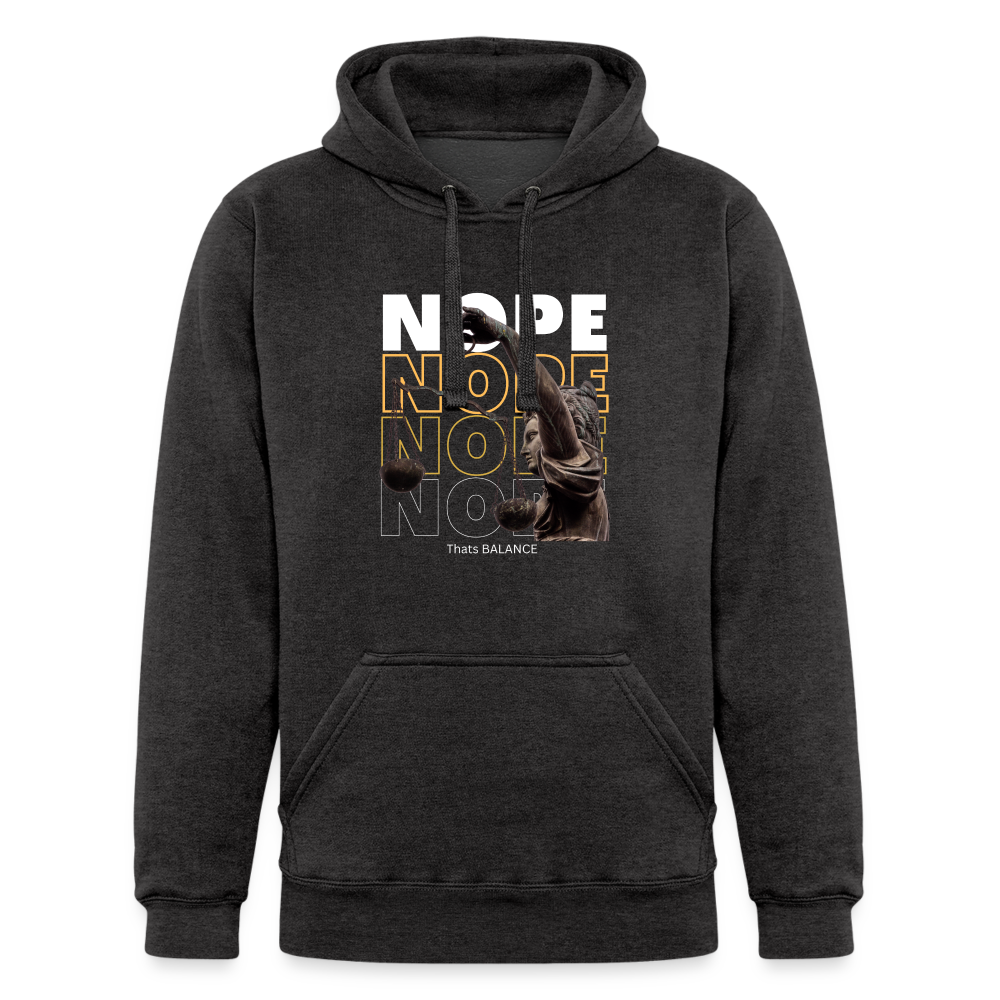 NOPE. IS BALANCE Unisex Heavyweight Hoodie - charcoal grey