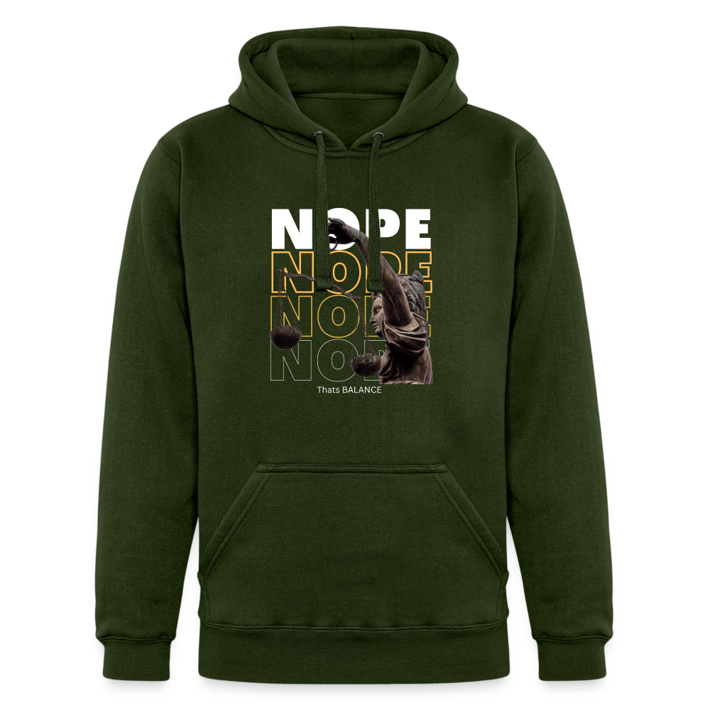 NOPE. IS BALANCE Unisex Heavyweight Hoodie - forest green